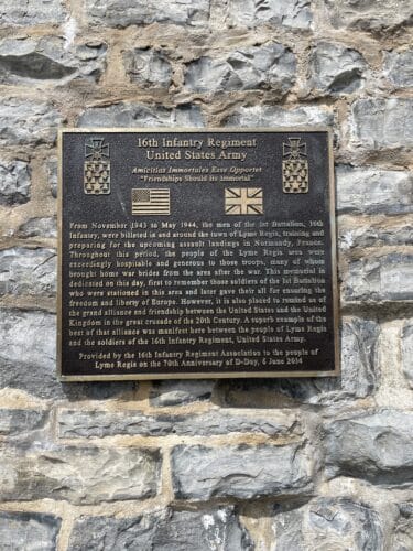 16th Infantry Regiment United States Army Plaque Lyme Regis